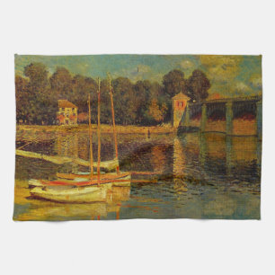 Die Brücke in Argenteuil von Claude Monet Geschirrtuch