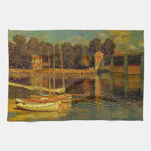 Die Brücke in Argenteuil von Claude Monet Geschirrtuch (Horizontal)
