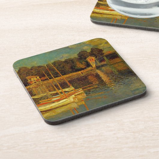 Die Brücke in Argenteuil von Claude Monet Getränkeuntersetzer (Linke Seite)