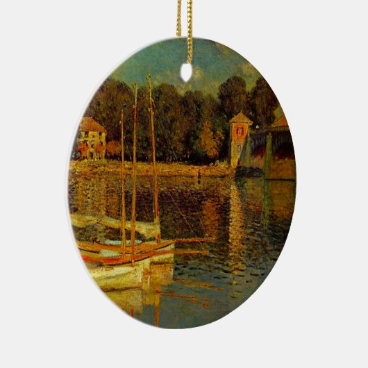 Die Brücke in Argenteuil von Claude Monet Keramik Ornament (Rechts)