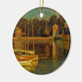 Die Brücke in Argenteuil von Claude Monet Keramik Ornament (Links)