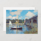 Die Brücke in Argenteuil von Claude Monet Postkarte (Vorne/Hinten)