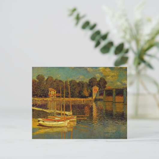 Die Brücke in Argenteuil von Claude Monet Postkarte (Stehend Vorderseite)