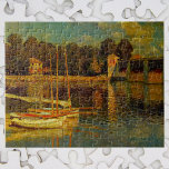 Die Brücke in Argenteuil von Claude Monet Puzzle<br><div class="desc">Die Bridge at Argenteuil (1874) von Claude Monet ist ein Vintages impressionistisches Kunstgemälde mit Segelbooten an der Seine im Nordwesten von Paris,  Frankreich. Über den Künstler: Claude Monet (1840-1926) war Gründer der französischen impressionistischen Malerei,  wobei die meisten seiner Gemälde "en plein air" (im Freien) Stil Impressionismus Landschaften.</div>