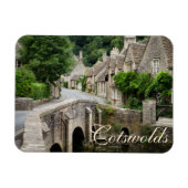 Die Brücke in Castle Combe, britischer Textmagnet Magnet (Horizontal)