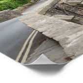 Die Brücke in Castle Combe, britisches Plakat (Ecke)