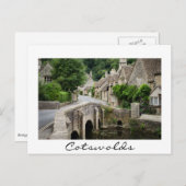 Die Brücke in Castle Combe, die weiße britische Gr Postkarte (Vorne/Hinten)