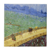 Die Brücke in den Regen Vincent van Gogh Kunst Fliese (Vorderseite)