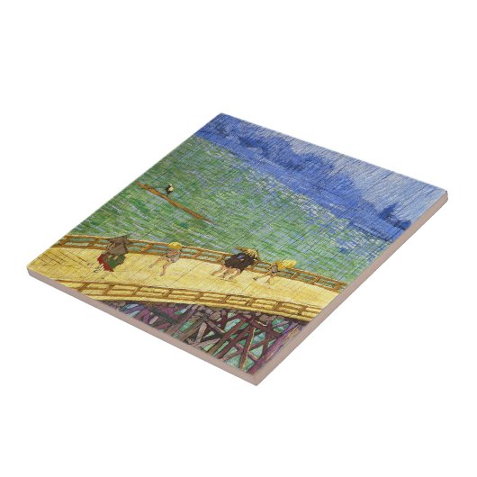 Die Brücke in den Regen Vincent van Gogh Kunst Fliese (Seite)