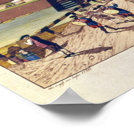 Die Brücke in Leopoldstadt, Wien, 1780 Poster (Ecke)