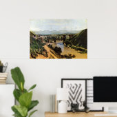 Die Brücke in Narni von Jean-Baptiste-Camille Coro Poster (Heimbüro)