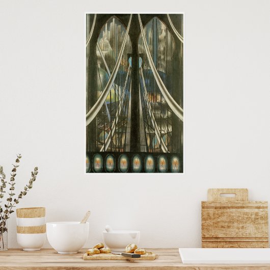 Die Brücke, Joseph Stella Poster (Küche)