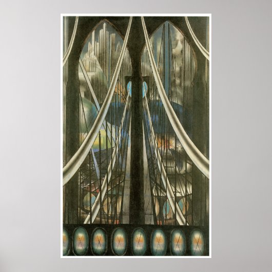 Die Brücke, Joseph Stella Poster (Vorne)
