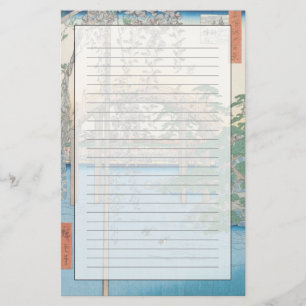 Die Brücke mit Glyzinien oder Kameido Tenjin Briefpapier