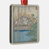 Die Brücke mit Glyzinien oder Kameido Tenjin Silbernes Ornament (Rechts)