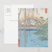 Die Brücke mit Wisteria oder Kameido Tenjin Postkarte (Vorne/Hinten)