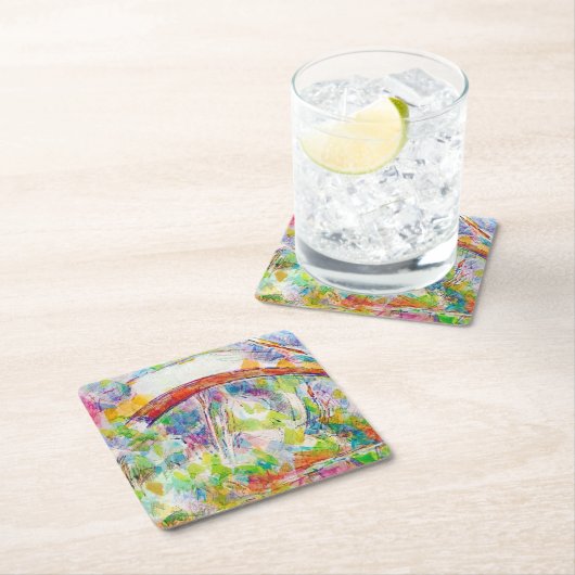 Die Brücke, Paul Cezanne Rechteckiger Pappuntersetzer (Vor Ort)