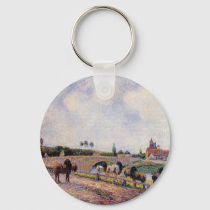 Die Brücke Pontoise von Camille Pissarro Schlüsselanhänger