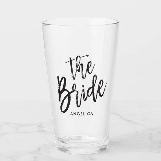 Die Brücke | Schwarz-Script-Stil Glas (Vorderseite)