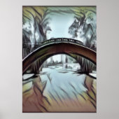 Die Brücke über das Wasser | AI Art Poster (Vorne)