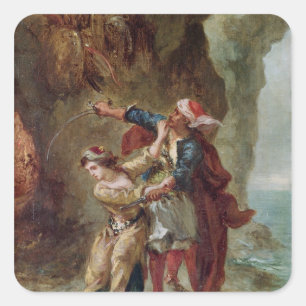 Die Brücke von Abydos, 1843 Quadratischer Aufkleber