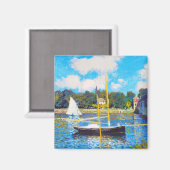 Die Brücke von Argenteuil Claude Monet Magnet (Vorderseite/Rückseite)