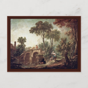 Die Brücke von Boucher François Postkarte