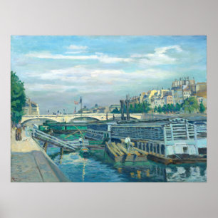 Die Brücke von Louis Philippe - Guillaumin Kunst Poster