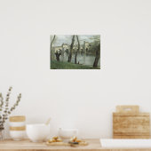 Die Brücke von Mantes Poster (Küche)