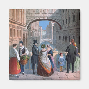 Die Brücke von Seufzern, Venedig, graviert durch Magnet