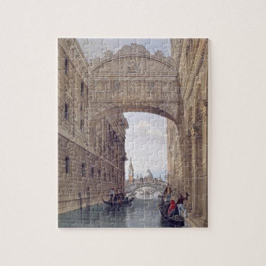 Die Brücke von Seufzern, Venedig, graviert durch Puzzle (Vertikal)