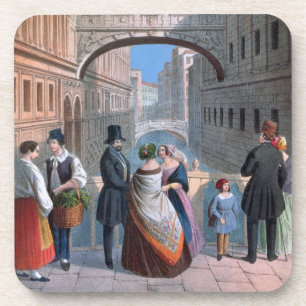Die Brücke von Seufzern, Venedig, graviert durch Untersetzer