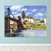 Die Brücke von Villeneuve-la-Garenne Leinwanddruck (Insitu (Holzboden))