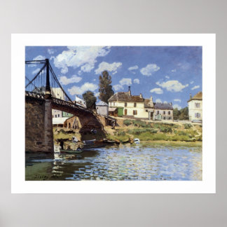 Die Brücke von Villeneuve-la-Garenne Poster