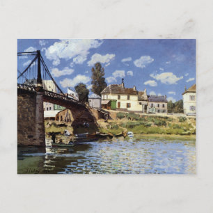 Die Brücke von Villeneuve-la-Garenne Postkarte