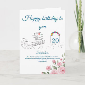 Die Brücke vorwärts überqueren, Geburtstag Karte