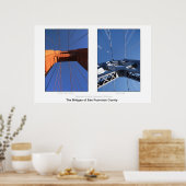 Die Brücken des Landkreises von San Francisco Poster (Küche)