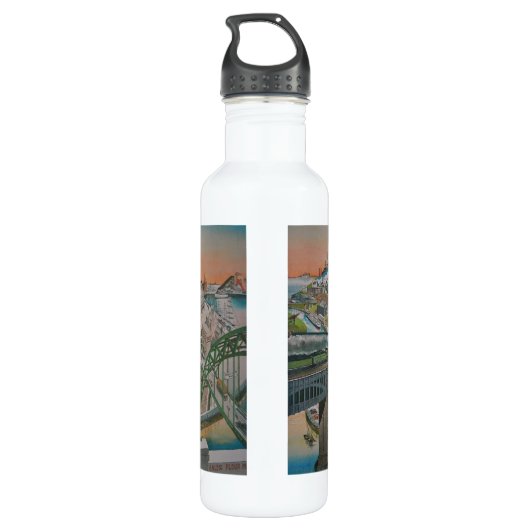 Die Brücken-Newcastle-Freiheit Edelstahlflasche (Rückseite)