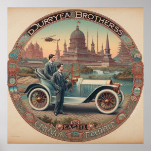 Die Brüder Duryea Autos 1861 02X Poster