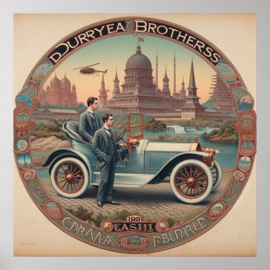 Die Brüder Duryea Autos 1861 02X Poster (Vorne)