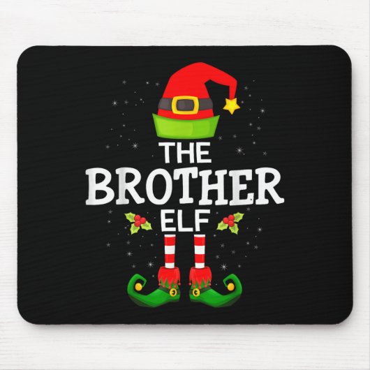 Die Bruder Elf Weihnachts-Familie Matching Pyjama  Mousepad (Vorne)