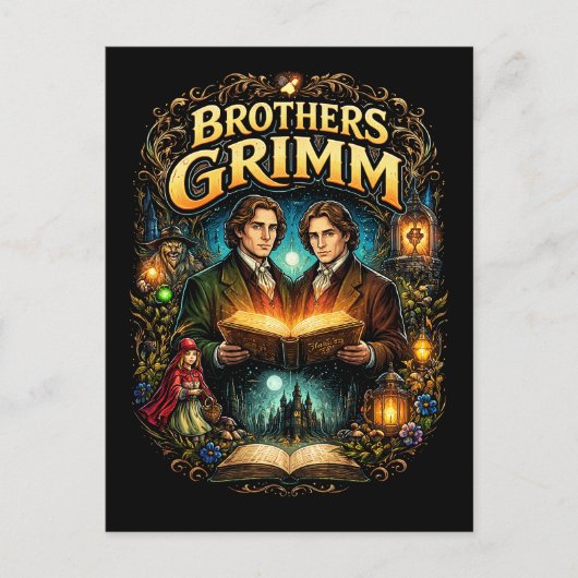 Die Brüder Grimm Postkarte (Vorderseite)