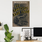 Die Brüder Karamazov Dostoevsky Vintag Buch c Poster (Heimbüro)