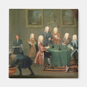 Die Brüder klarken mit anderen Herren, die Wi-Fi n Magnet