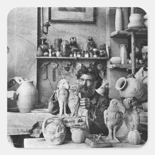 Die Brüder Martin Quadratischer Aufkleber (Vorderseite)