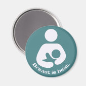 Die Brust ist das beste Symbol - Aquamarin Magnet (Vorderseite/Rückseite)