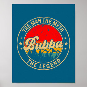 Die Bubba-Mythos-Legende Vintage Retro Poster