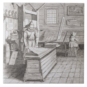 Die Buchbinderei von Laurens Janszoon Koster, Fliese