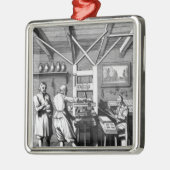 Die Buchbinderei von Laurens Janszoon Koster Silbernes Ornament (Links)