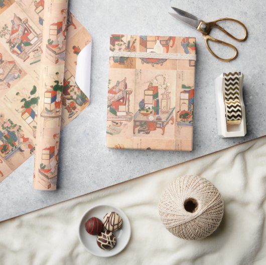 Die Bücher und Objekte eines koreanischen Gelehrte Geschenkpapier (Kunsthandwerk)